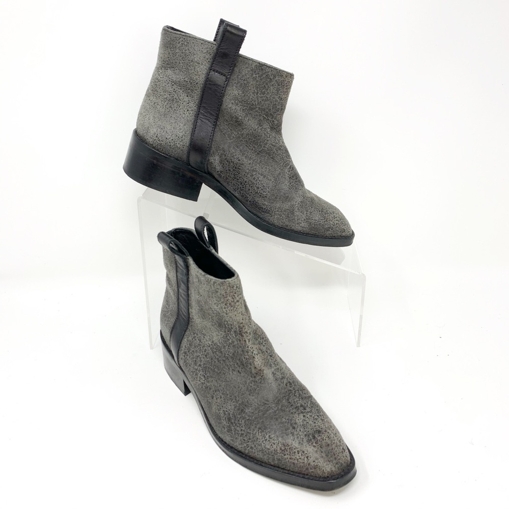 Surface to Air Gray & Black Leather Bootie Size 5